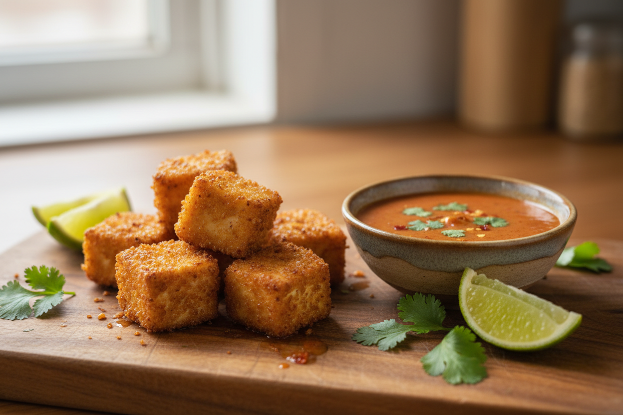 Crispy Paneer Bites with Zesty Dipping Sauce