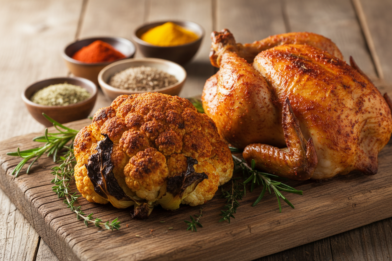 The “Spice-Rub” Roast (Chicken or Cauliflower)